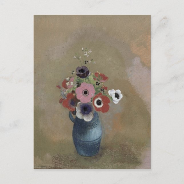 Carte Postale Bouquet d'anémones (Devant)