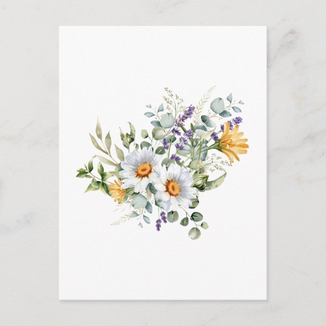 Carte Postale Bouquet De Fleurs (Devant)