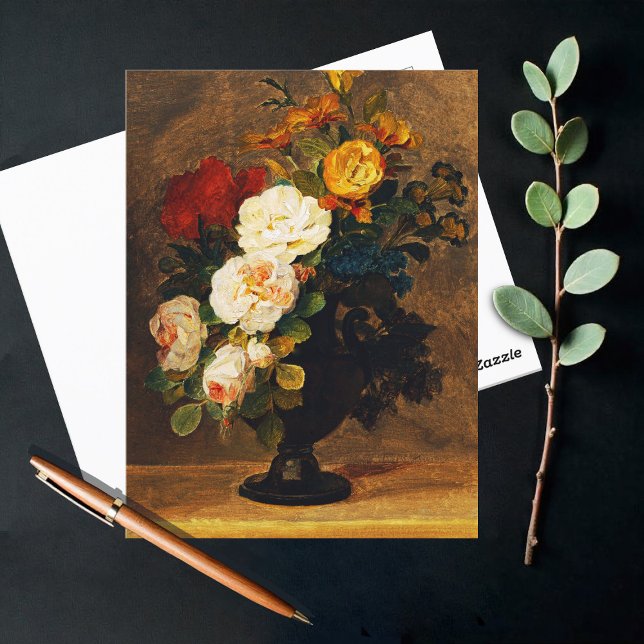Carte Postale Bouquet de fleurs dans vase antique (Créateur téléchargé)