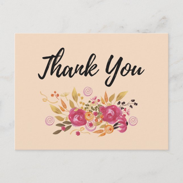 Carte Postale Bouquet de fleurs roses à Peach Party (Devant)