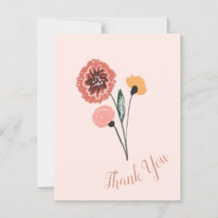 Carte Postale Bouquet de Fleurs Sauvages Art Floral Remerciement
