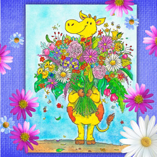 Carte postale Bouquet de girafe