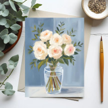 Bouquet de rose blanche Élégant floral aquarelle