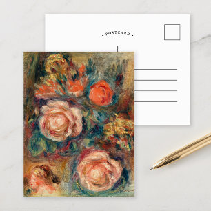 Carte Postale Bouquet de Rose Renoir