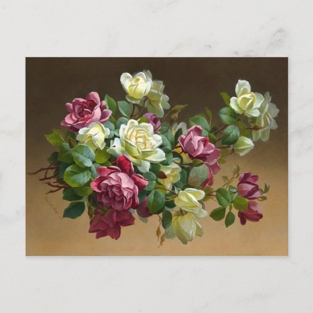 Carte postale Bouquet de rose vintage (Devant)