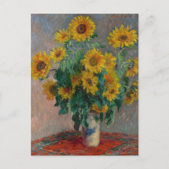 Carte Postale Bouquet de tournesols | Claude Monet (Devant)