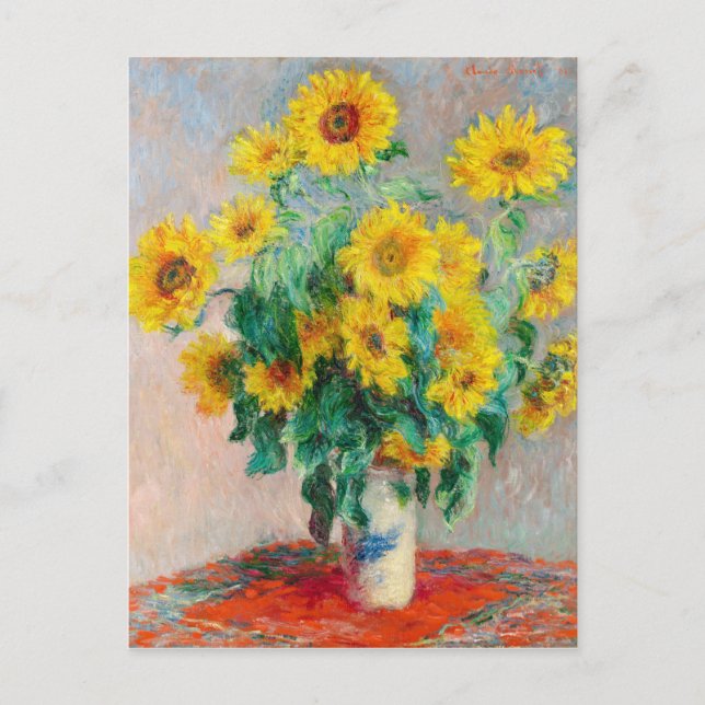 Carte Postale Bouquet de tournesols Claude Monet (Devant)