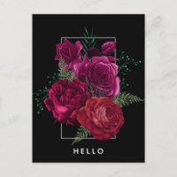 Bouquet Floral Rose Magenta Elégant Bonjour