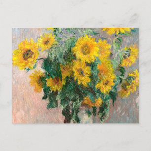 Carte Postale Bouquet of Sunflowers by Monet Impressionist
