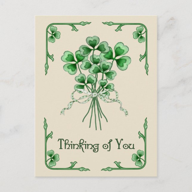 Carte Postale Bouquet shamrock (Devant)