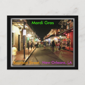 Carte Postale Bourbon Street Mardi Gras, La Nouvelle-Orléans, La
