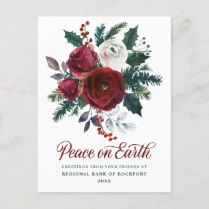 Carte Postale Bourgogne Floral Holly