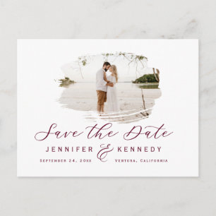Carte Postale Bourgogne Romantique Photo Enregistrer La Date Bro