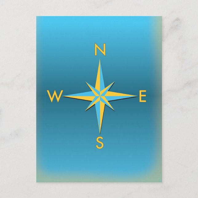 Carte Postale Boussole de navigation (Devant)