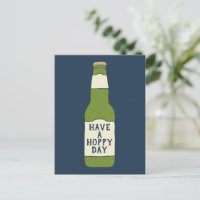 Bouteille de bière verte Have a Hoppy Day