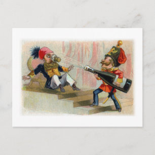 Carte Postale Bouteille de champagne Le liège va Astray