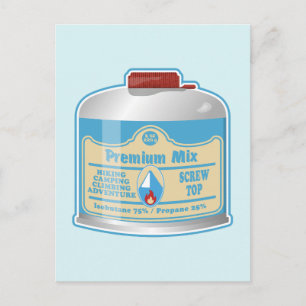 Carte Postale Bouteille de gaz pour réchaud de camping propane i