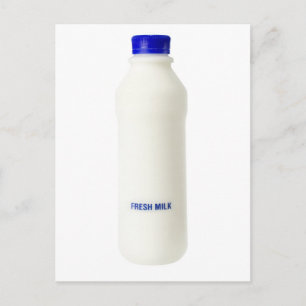 Carte Postale Bouteille de lait frais