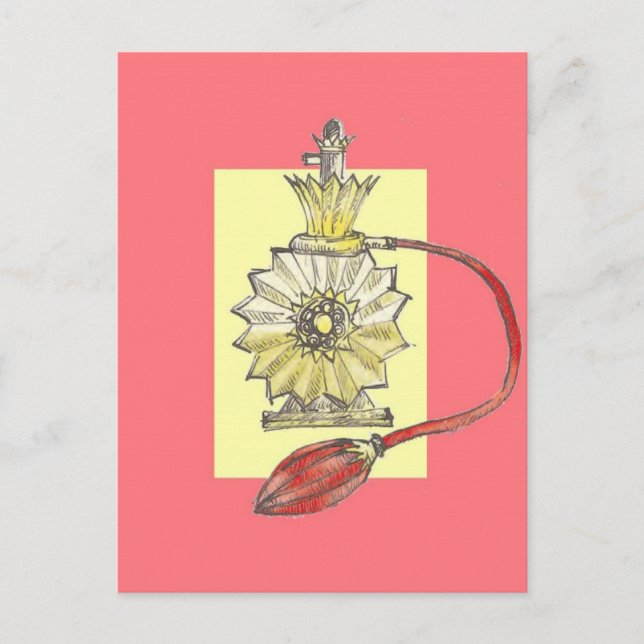 Carte Postale Bouteille de parfum des années 1920 (Devant)