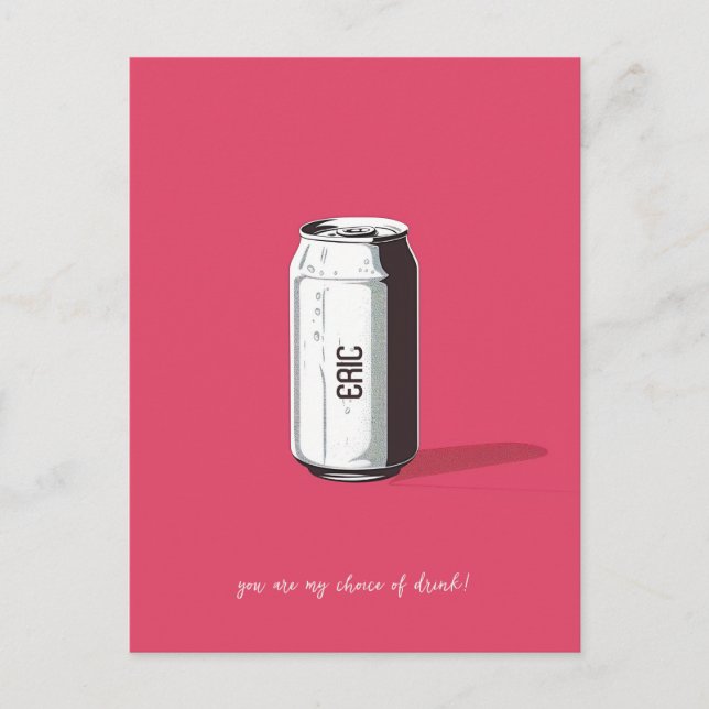 Carte Postale Bouteille de soda personnalisable (Devant)