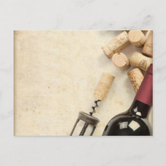 Carte Postale Bouteille de vin