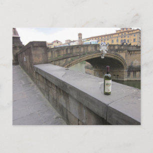 Carte Postale Bouteille de vin du Ponte Père Noël Trinita