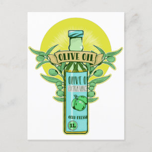 Carte Postale Bouteille d'huile d'olive