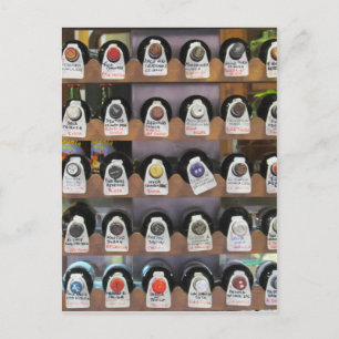 Carte Postale Bouteilles à vin