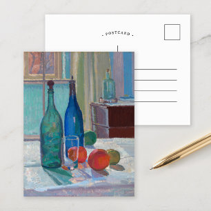 Carte Postale Bouteilles bleues et vertes et oranges   Spencer G