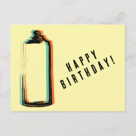 Carte Postale Bouteilles de peinture en spray abstraites Joyeux