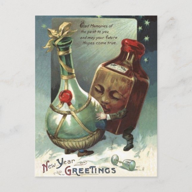 Carte Postale Bouteilles en amour (Devant)