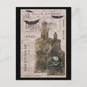 Carte Postale Bouteilles Étiquettes de poison apothecaire