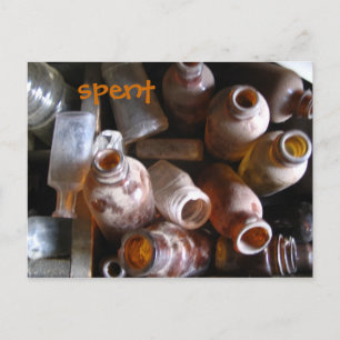 Carte postale Bouteilles vides