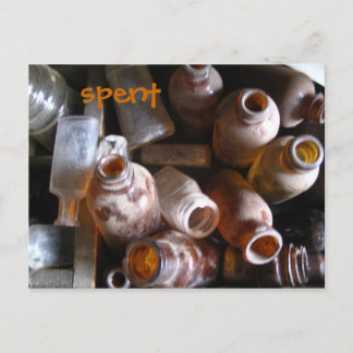 Carte postale Bouteilles vides