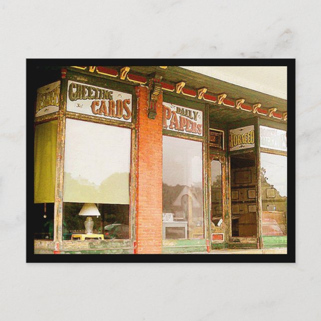 Carte Postale Boutique ancienne de printemps (Devant)