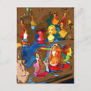 Carte Postale Boutique de perruques