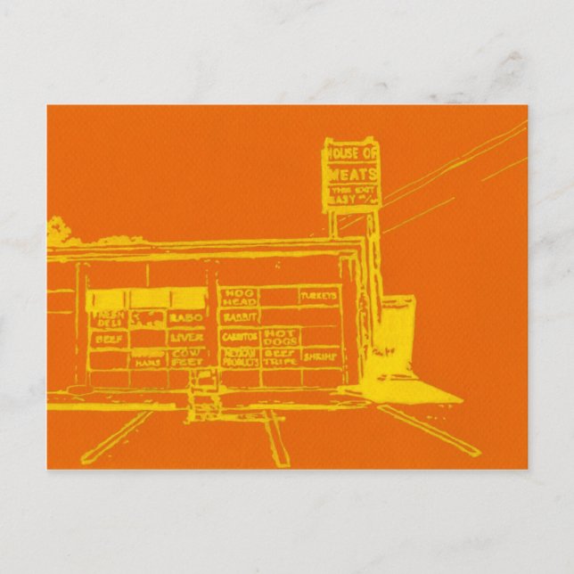 Carte Postale Boutique de viande (Devant)