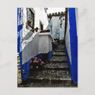 Carte Postale Boutique et étapes à Obidos Portugal