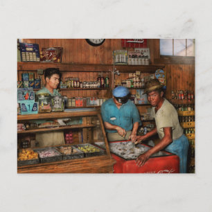 Carte Postale Boutique - Récupération d'un soda 1938