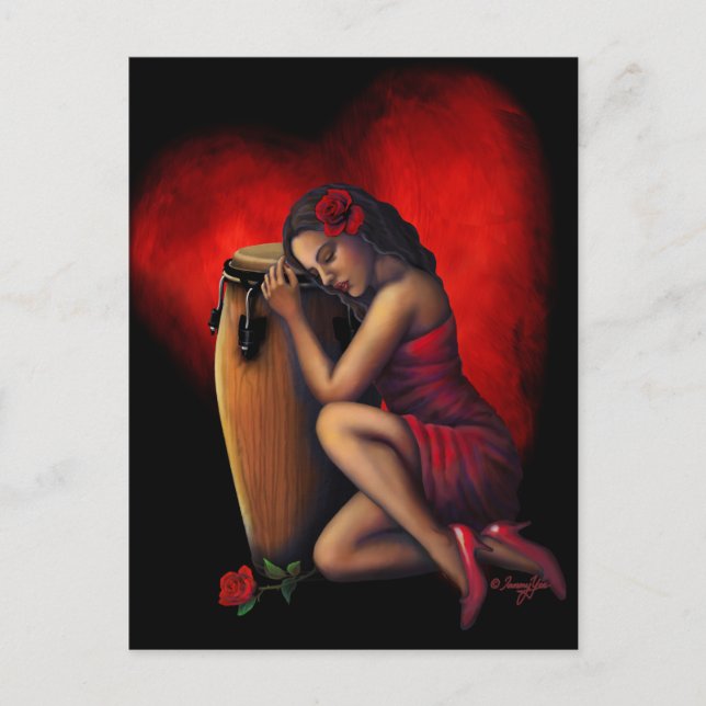 Carte Postale Bouton de salsa (Devant)