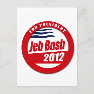 Carte Postale Bouton Jeb Bush 2012