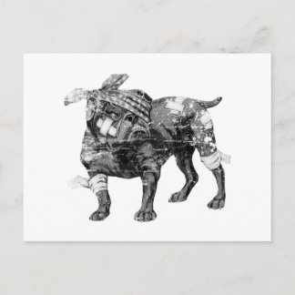 Carte Postale Bouton vintage en BW