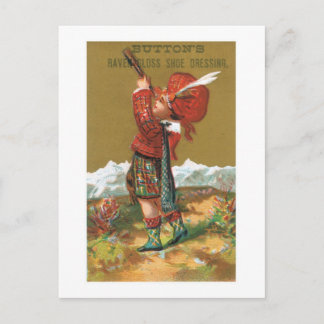 Carte Postale Boutons Corbeau brillant Robe