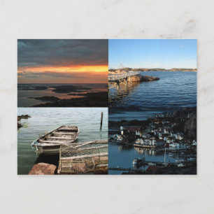 Carte postale Bovallstrand 4 images (sans texte)