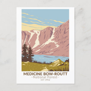 Carte Postale Bow de médecine - Routt National Forest Vintage
