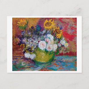 Carte Postale Bowl avec fleurs, Van Gogh
