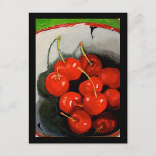 CARTE POSTALE BOWL OF CHERRIES