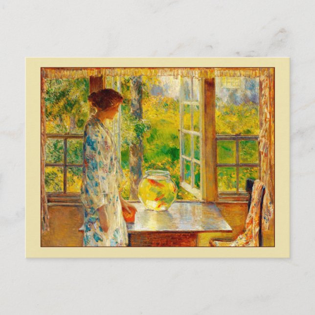 Carte Postale Bowl of Goldfish Fine Art Hassam (Devant)