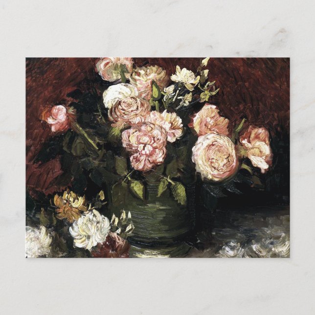 Carte Postale Bowl with Peonies and Roses - Gogh (Devant)