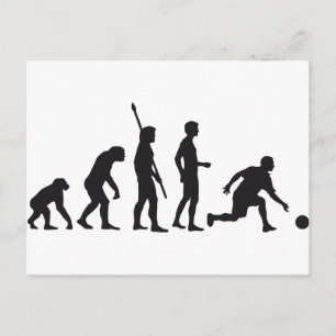 Carte Postale bowling d'évolution